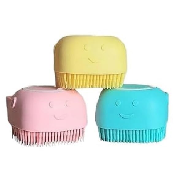 Silicone Bath Body Scrubber with Soap Dispenser