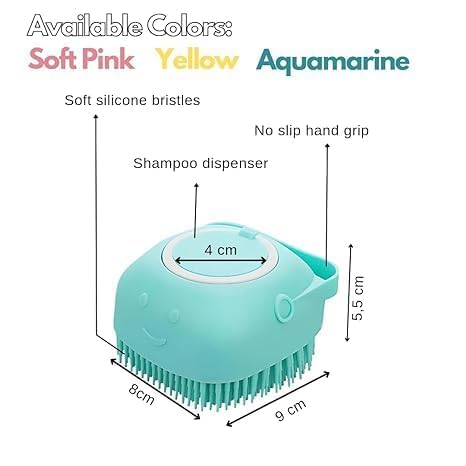 Silicone Bath Body Scrubber with Soap Dispenser