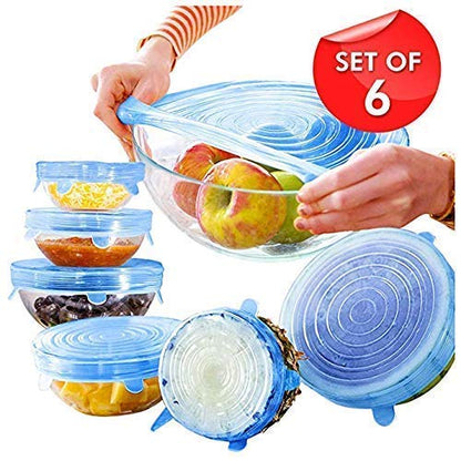 Reusable Silicone Stretch Lids – Pack of 6