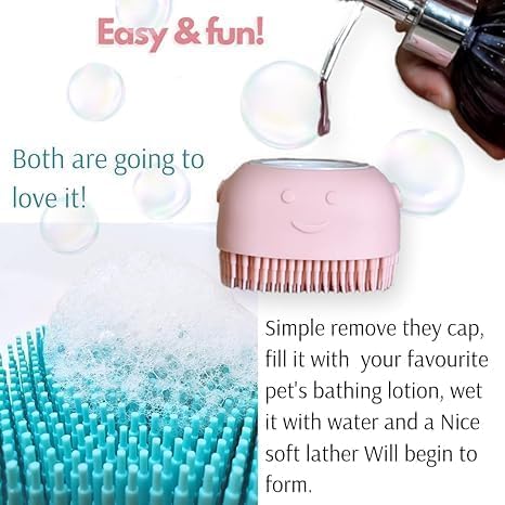 Silicone Bath Body Scrubber with Soap Dispenser