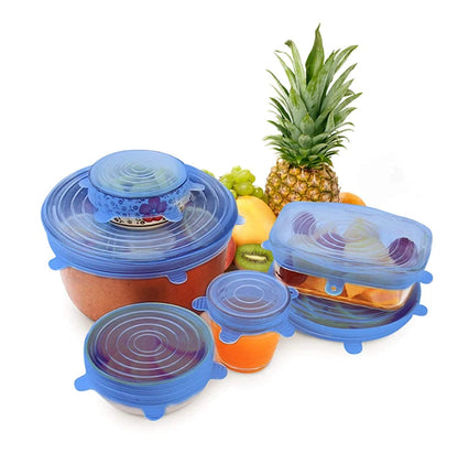 Reusable Silicone Stretch Lids – Pack of 6