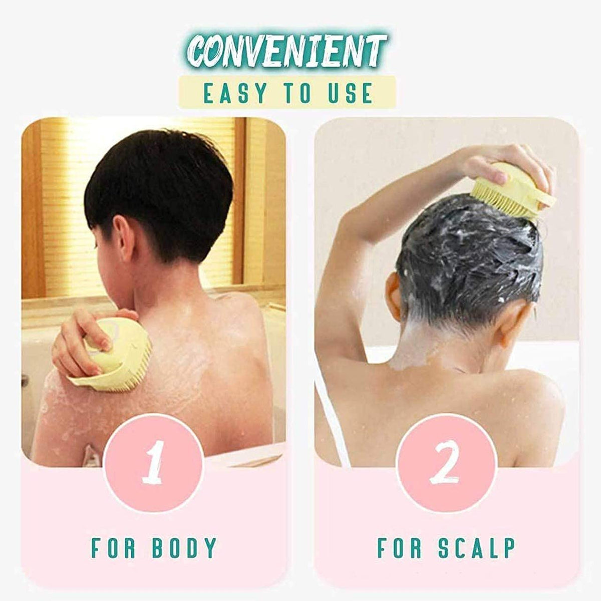 Silicone Bath Body Scrubber with Soap Dispenser