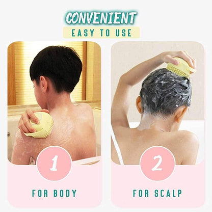 Silicone Bath Body Scrubber with Soap Dispenser