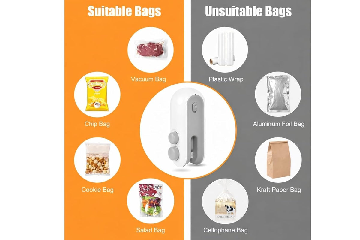 2-in-1 Mini Heat Bag Sealer with Cutter