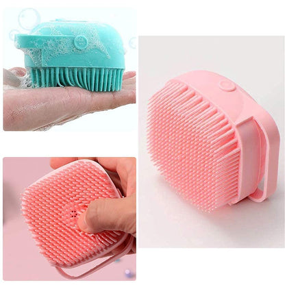 Silicone Bath Body Scrubber with Soap Dispenser