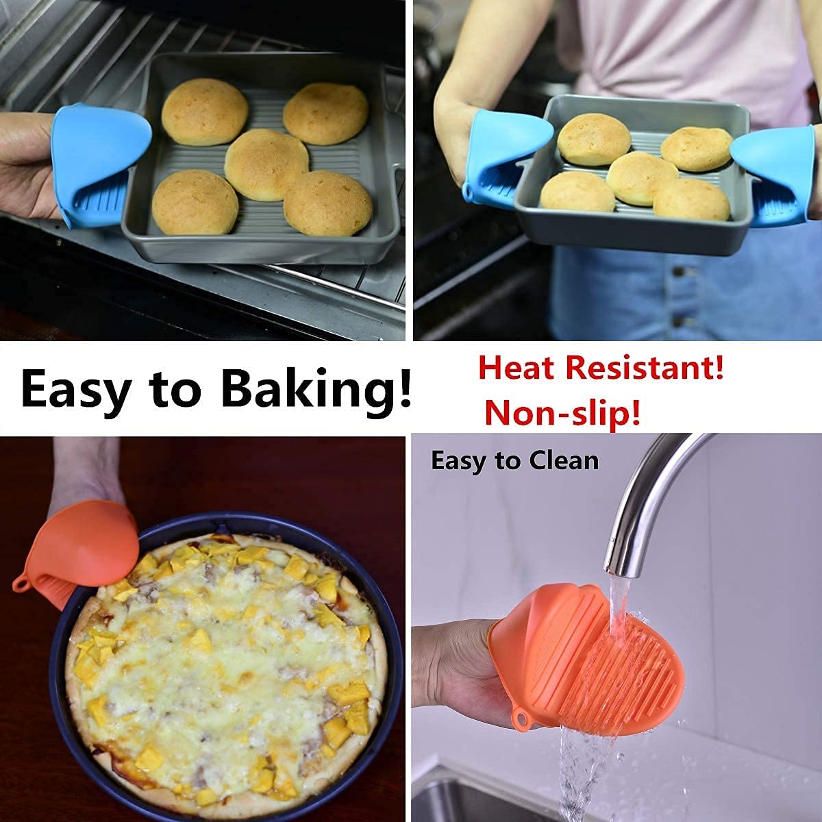 Silicone Mini Oven Mitts – 1 Pair