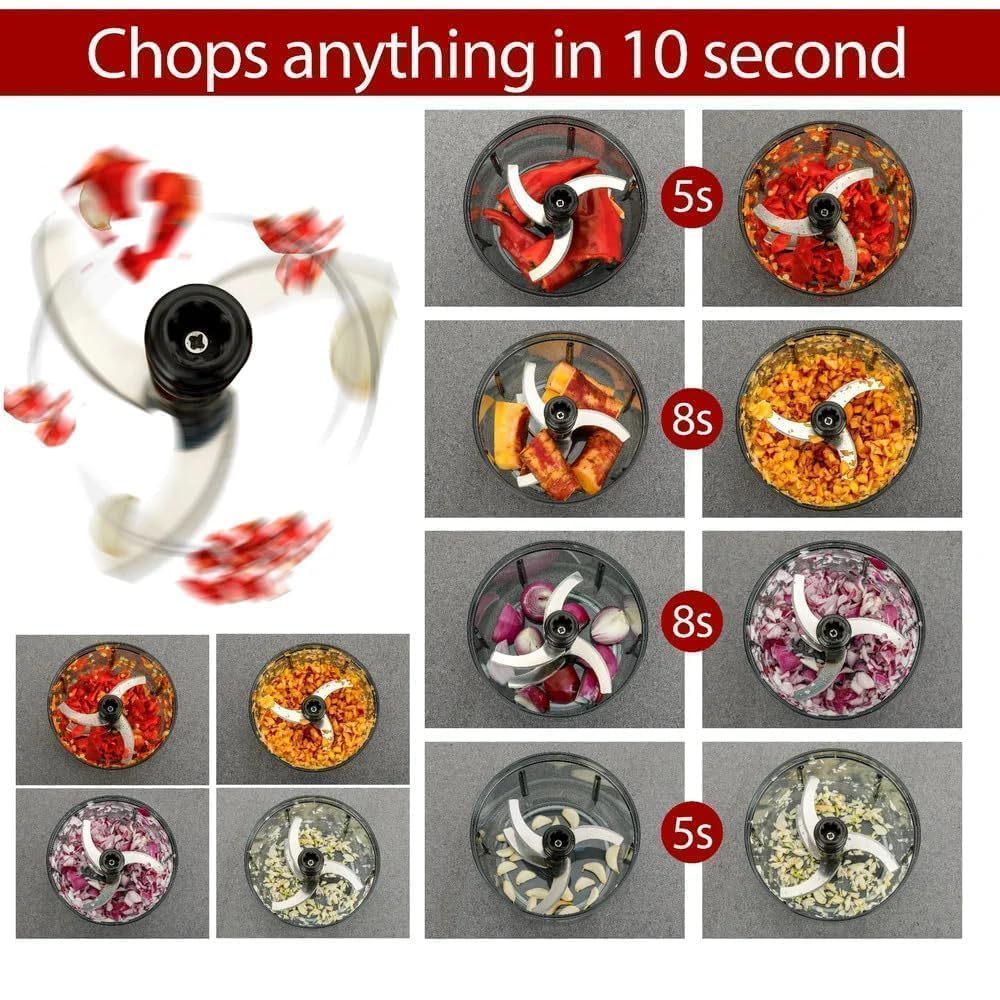 1000ml Manual Press Vegetable Cutter – 6 Blade