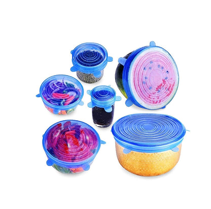 Reusable Silicone Stretch Lids – Pack of 6