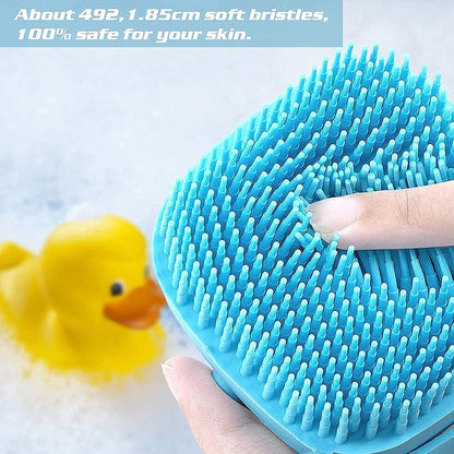 Silicone Bath Body Scrubber with Soap Dispenser